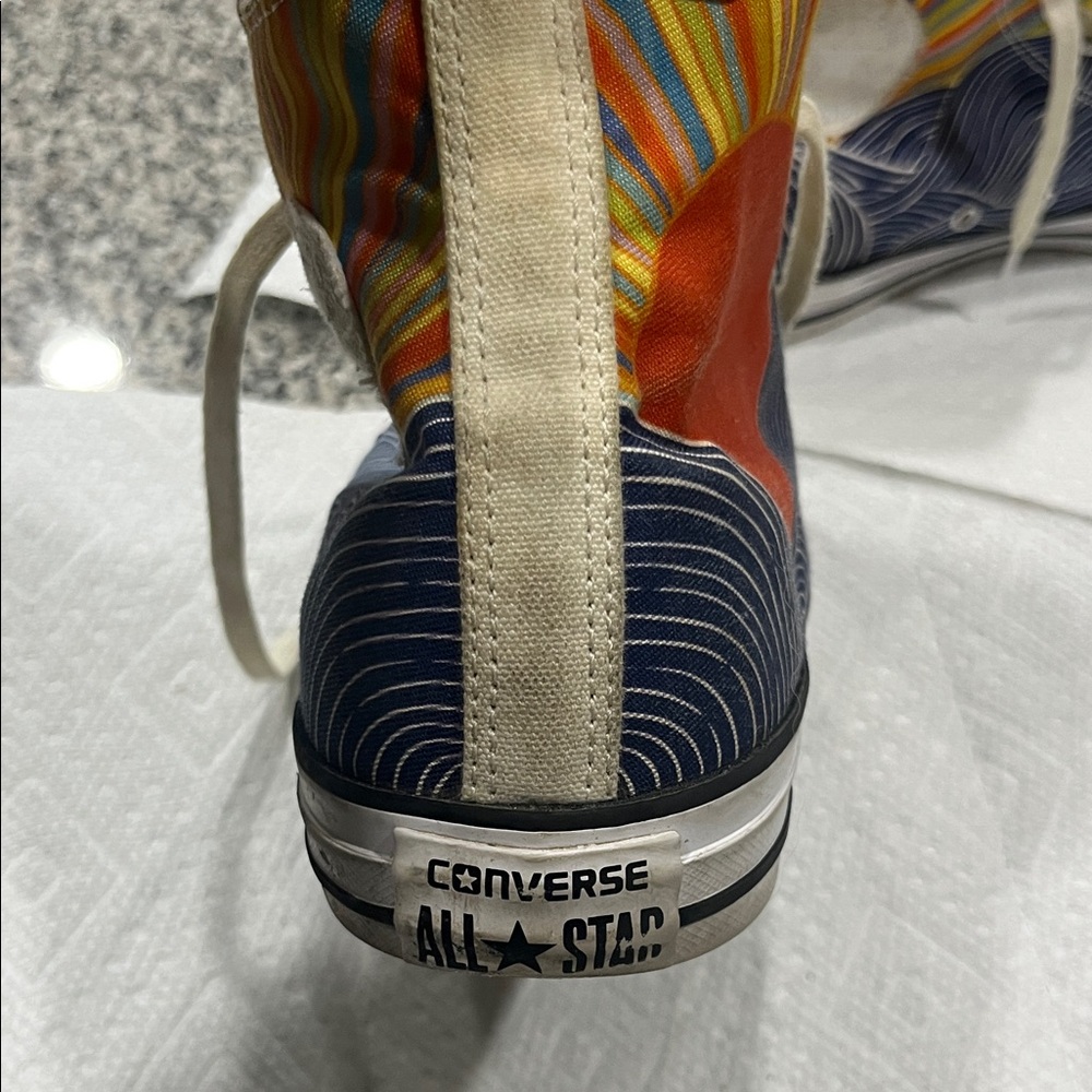 Converse High-Top Sneakers with Blue and White Design - Picture 9 of 12
